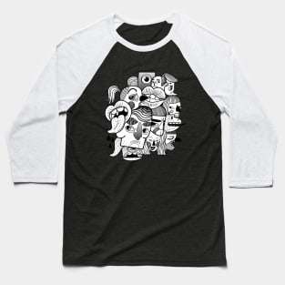 faces white Baseball T-Shirt